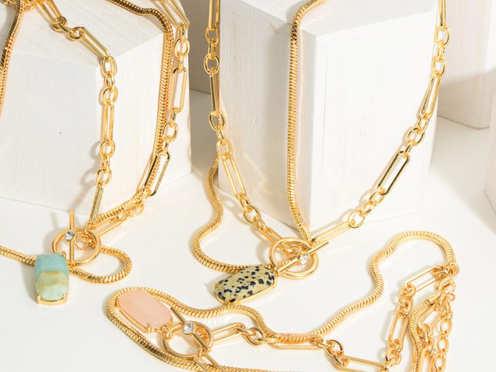 A Picture of Gold Necklaces in BDK Photography's Jewelry Gallery